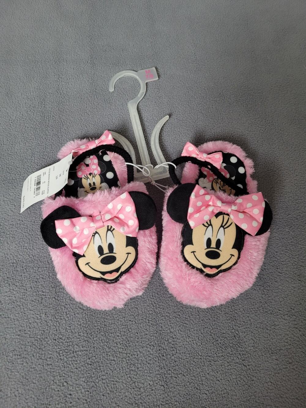 Girls Toddler Slippers Medium (7/8) Minnie Mouse Slippers NWT